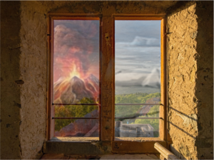 Ventana con fuego y hielo
