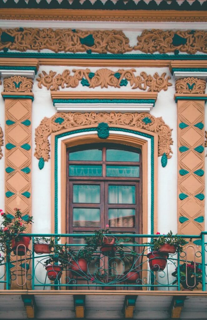 brown and white painted house